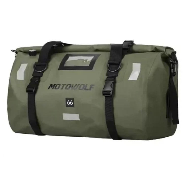 Στεγανός σάκος 66L ουράς μοτοσυκλέτας Motowolf MDL0717 – χακί