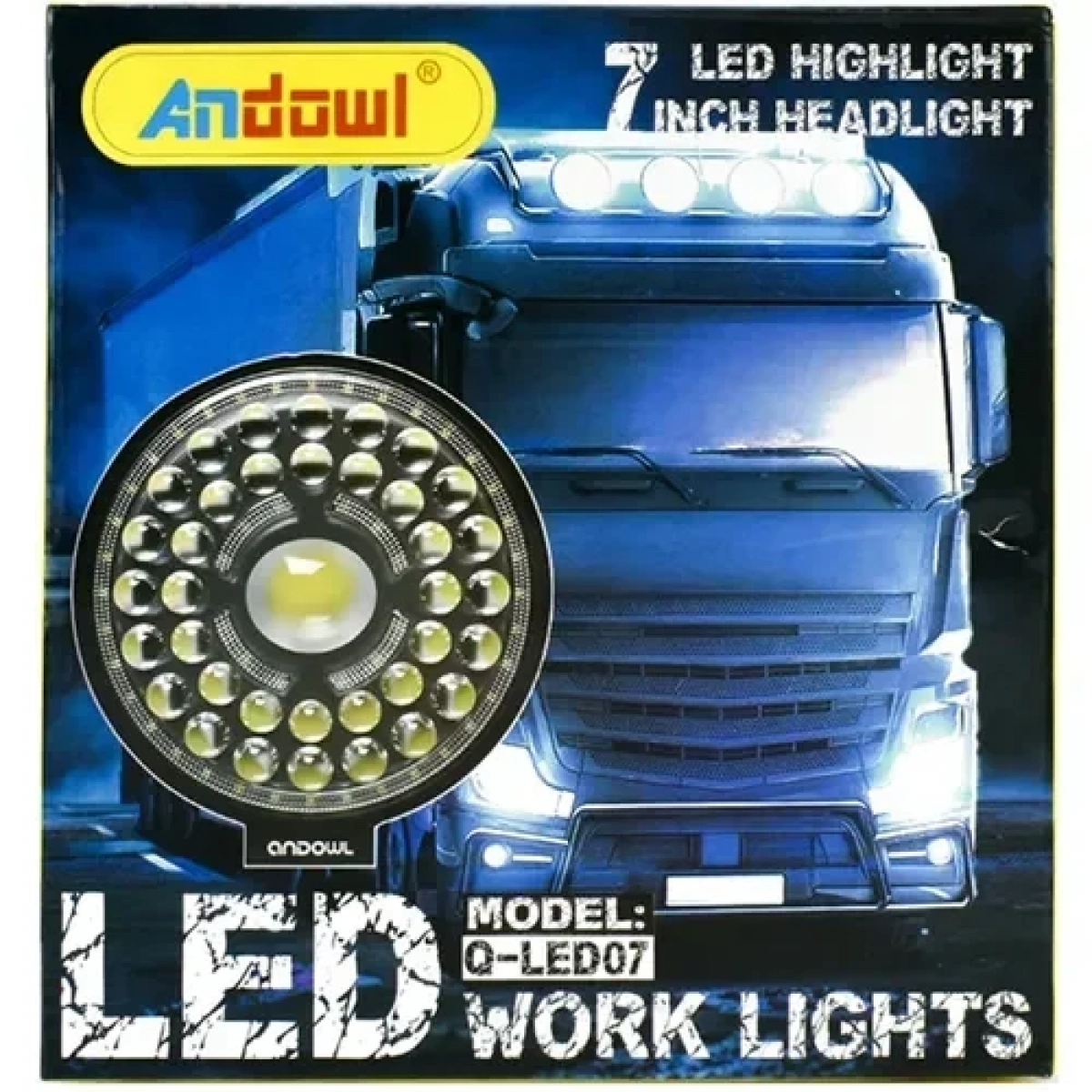 Στρογγυλός προβολέας αυτοκινήτου LED 12V 44W 18cm με λευκό φωτισμό 1τμχ Andowl Q-LED07 - Image 4