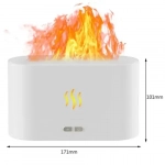 Συσκευή αρωματοθεραπείας & υγραντήρας με εφέ φωτιάς USB 250ml – μαύρο - Image 5
