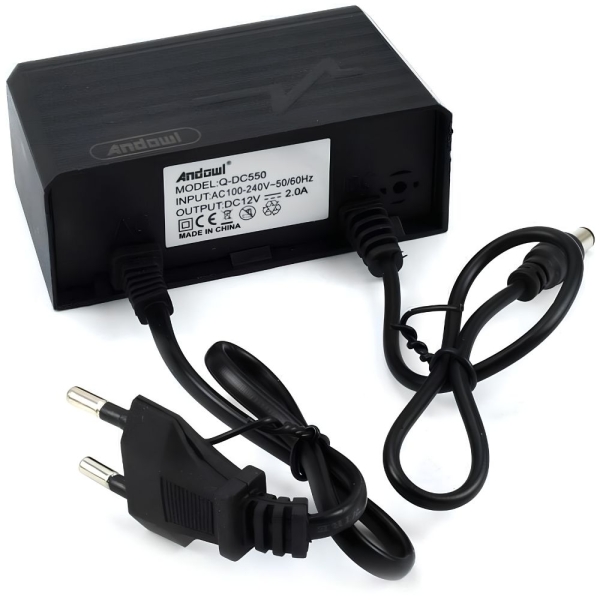 Universal τροφοδοτικό καμερών CCTV 12V 18W IP66 Andowl Q-DC550 μαύρο