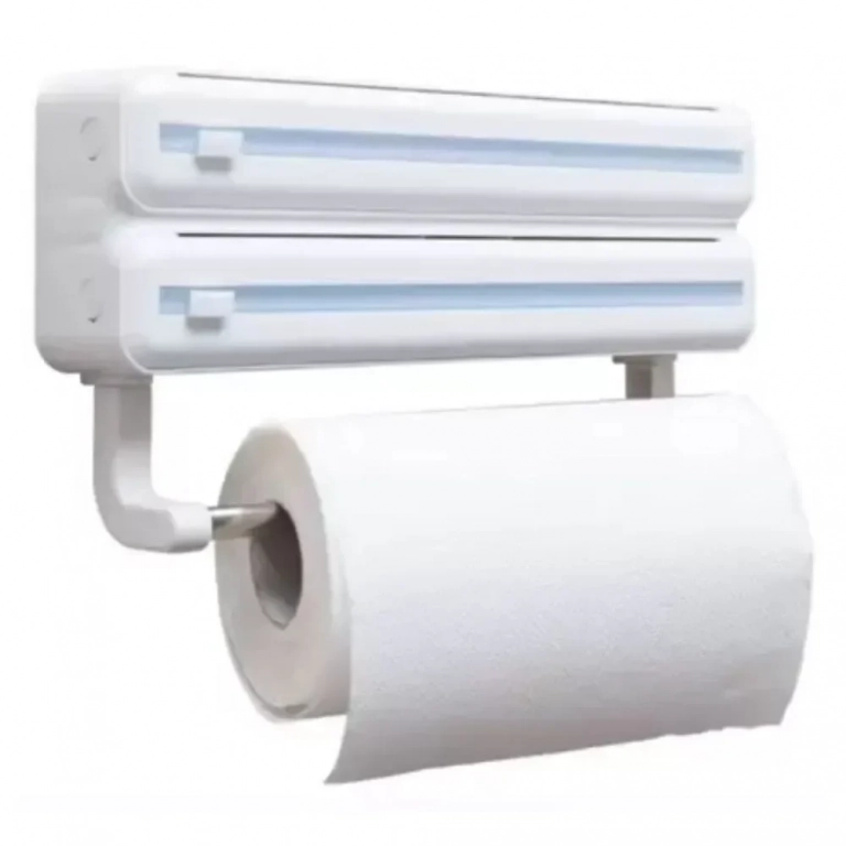 Βάση Οργάνωσης Ρολών 3 σε 1 Επιτοίχια Πλαστική - Λευκό - Photo1