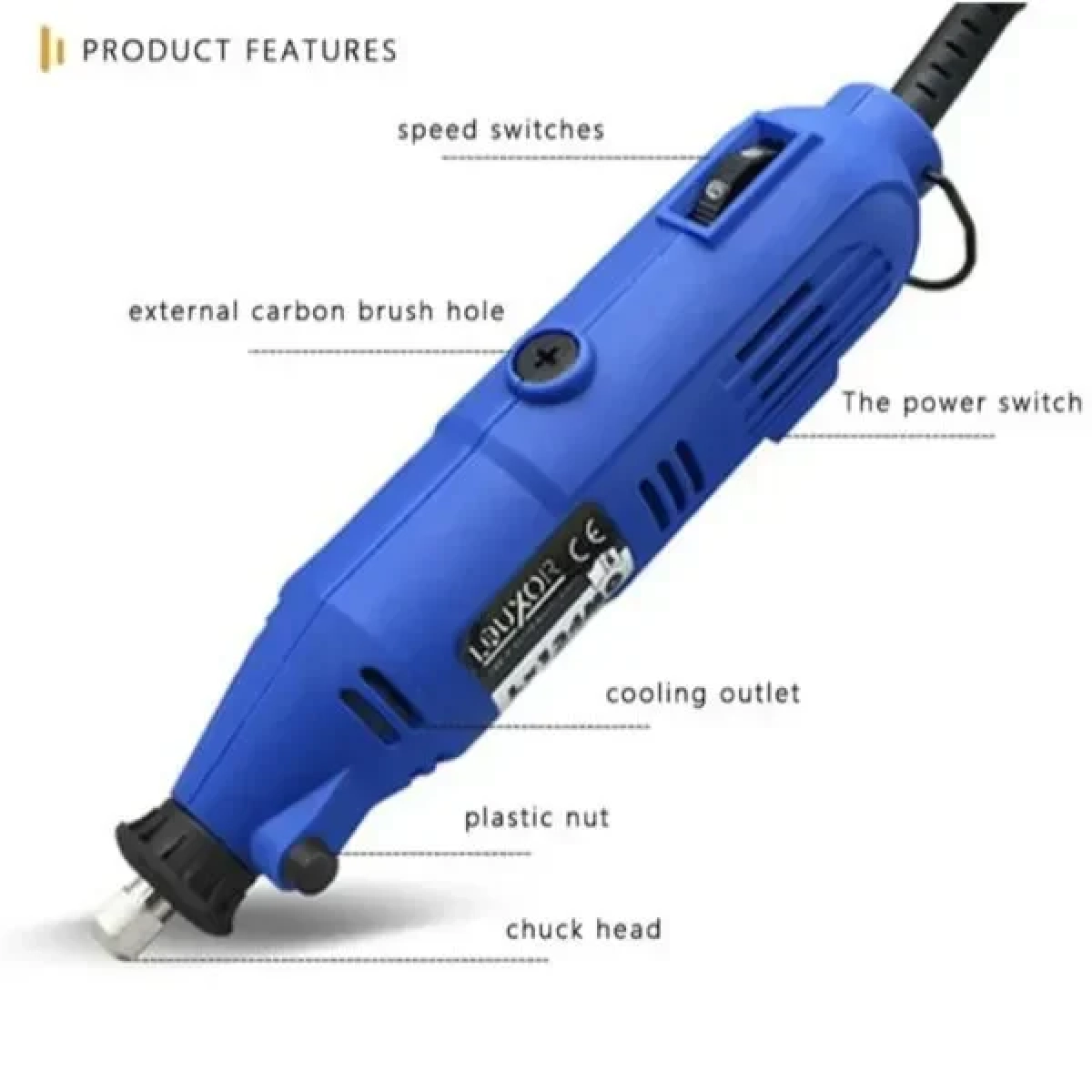 Κασετίνα Εξαρτημάτων Και Εργαλείο Tύπου Dremel 135W DIE GRINDER 211τμχ