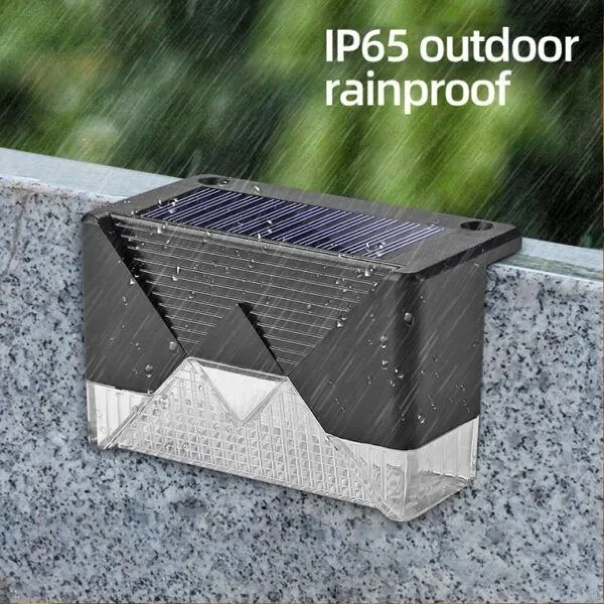 Ηλιακό Γωνιακό Φωτιστικό Νυκτός Με 2 LED IP65 Λευκό Ψυχρό 4 τεμ.