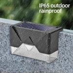 Ηλιακό Γωνιακό Φωτιστικό Νυκτός Με 2 LED IP65 Λευκό Ψυχρό 4 τεμ.