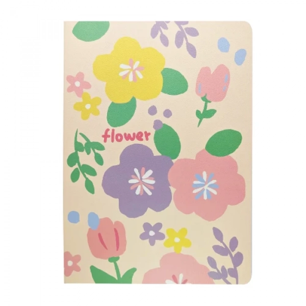 Σημειωματάριο 80 Φύλλων A5 Ριγέ 15x21 cm Flower Πολύχρωμο 888107