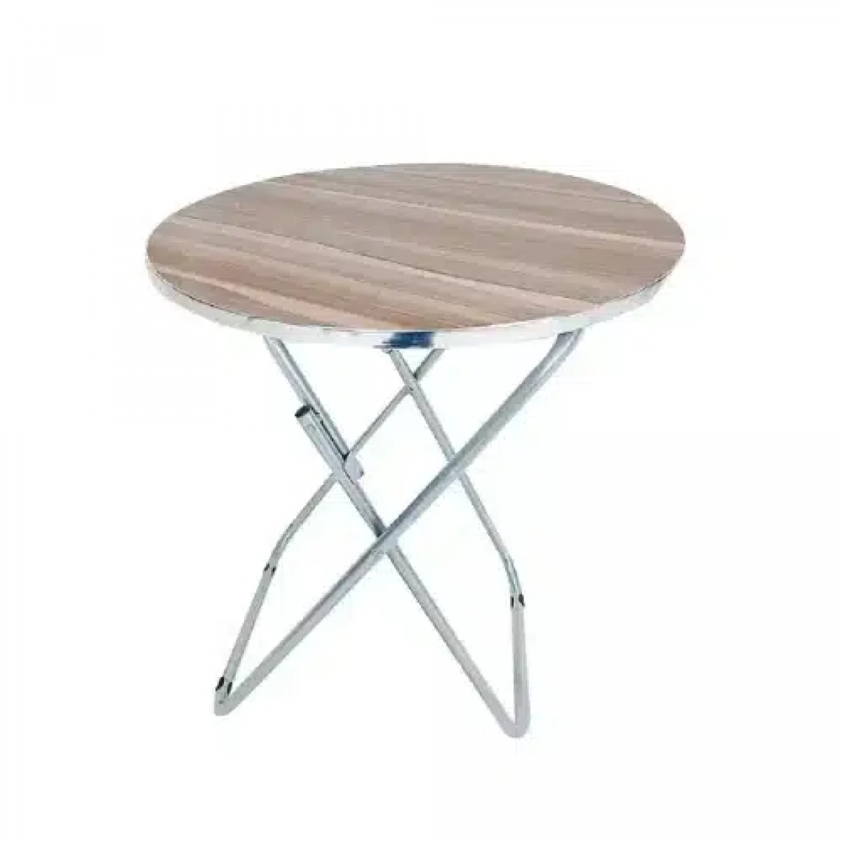 Πτυσσόμενο Στρογγυλό Τραπεζάκι με Σκελετό Αλουμινίου 80x80x75cm SDS-21339