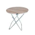Πτυσσόμενο Στρογγυλό Τραπεζάκι με Σκελετό Αλουμινίου 80x80x75cm SDS-21339