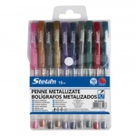 Στυλό Metallic 0.7mm Σετ 10 Χρώματα Stelan 688528