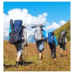 Πτυσσόμενο Μπατόν Ορειβασίας Hiking Pole Μαύρο-Κόκκινο SDS-21356