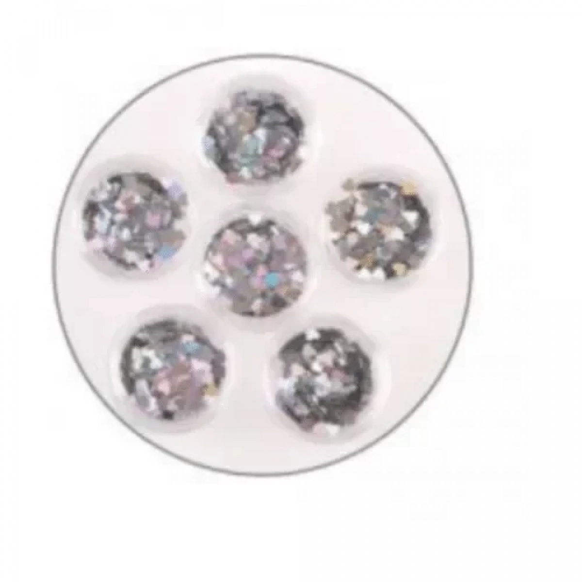 Ιριδίζουσα Παγιέτα σε Βαζάκι 2g για Nail Art σε Ασημί χρώμα A436