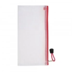 Φάκελος Διαφανής με Φερμουάρ Α6 10.5x23cm Κόκκινο Stelan 999076