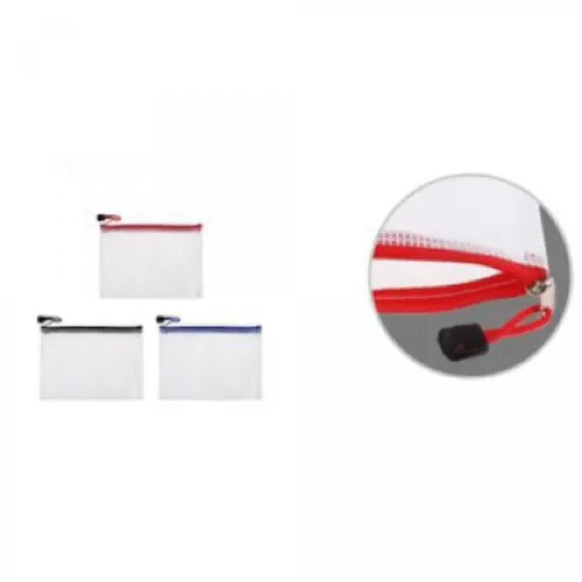 Φάκελος Διαφανής με Φερμουάρ Α6 10.5x23cm Κόκκινο Stelan 999076