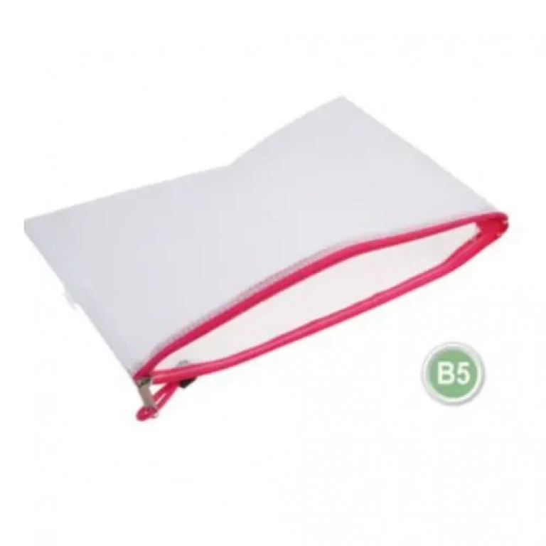 Φάκελος Διαφανής με Φερμουάρ Β5 28x21cm Κόκκινο Stelan 999078