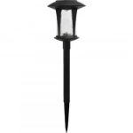 Ηλιακό Διακοσμητικό Φωτιστικό Κήπου LED "Glass" 13x42 cm σε Μαύρο Χρώμα Ε-1814