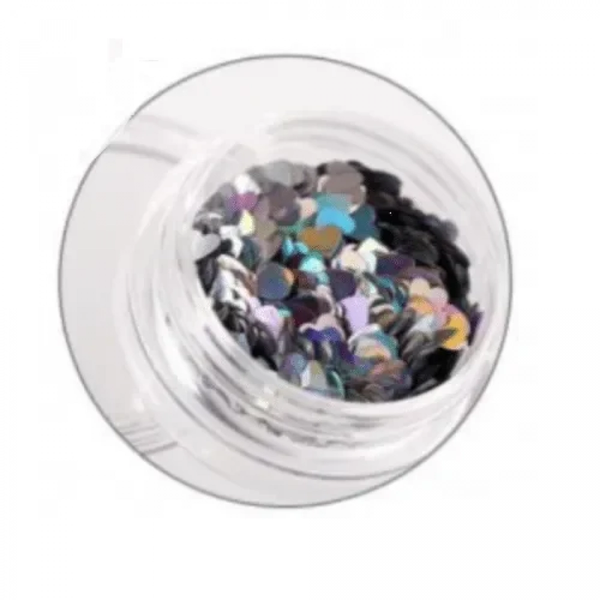 Ιριδίζουσα Παγιέτα σε Βαζάκι 2g για Nail Art σε Ασημί χρώμα A436