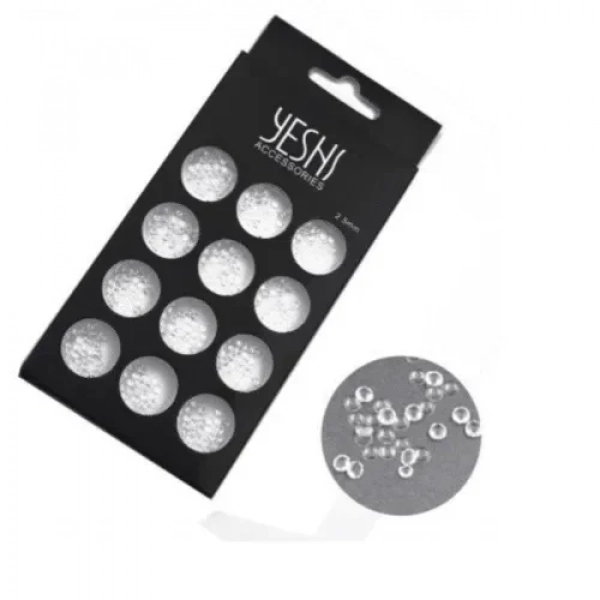 Διακοσμητικά Στρασάκια Λευκά 2.5 mm για Nail Art A5957