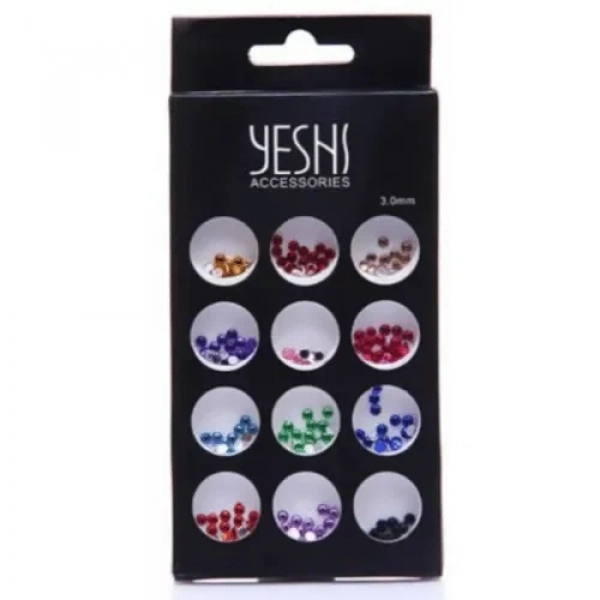 Διακοσμητικά Στρασάκια Πολύχρωμα 3 mm για Nail Art A5955