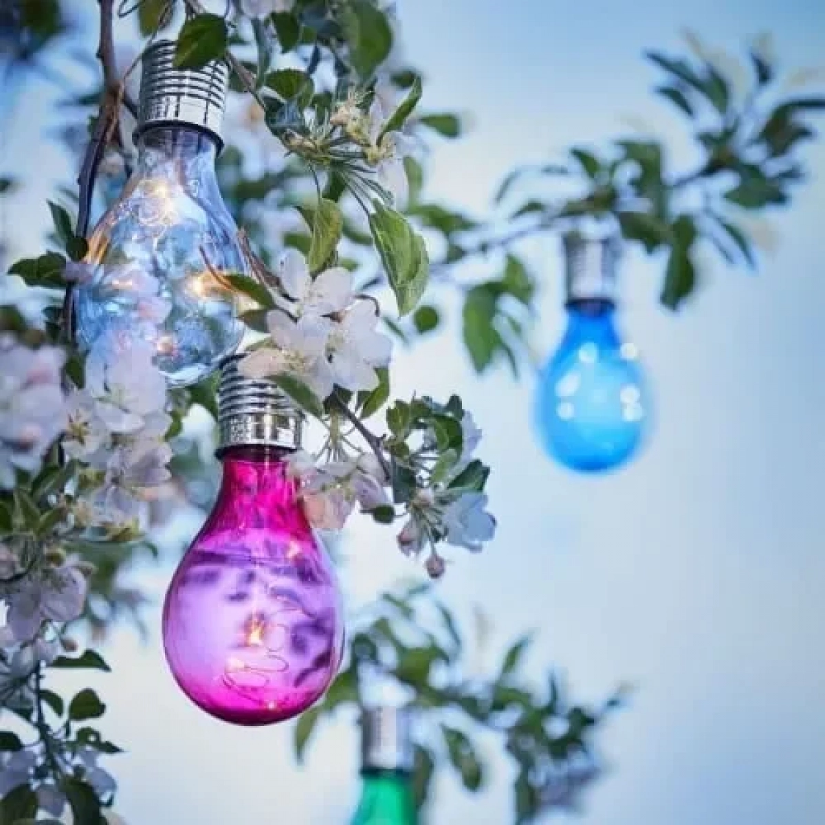 Ηλιακή Λάμπα 4 LED Ροζ 7.5x16cm TNS YN-P-01