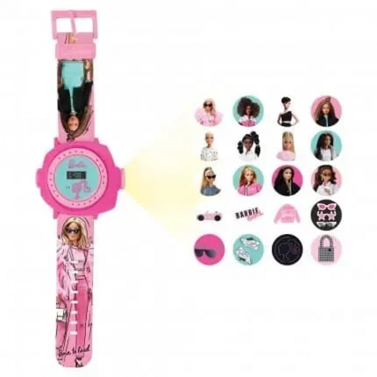 Παιδικό Ρολόι Χειρός Barbie Ψηφιακής Προβολής με 20 Εικόνες Lexibook DMW050BB