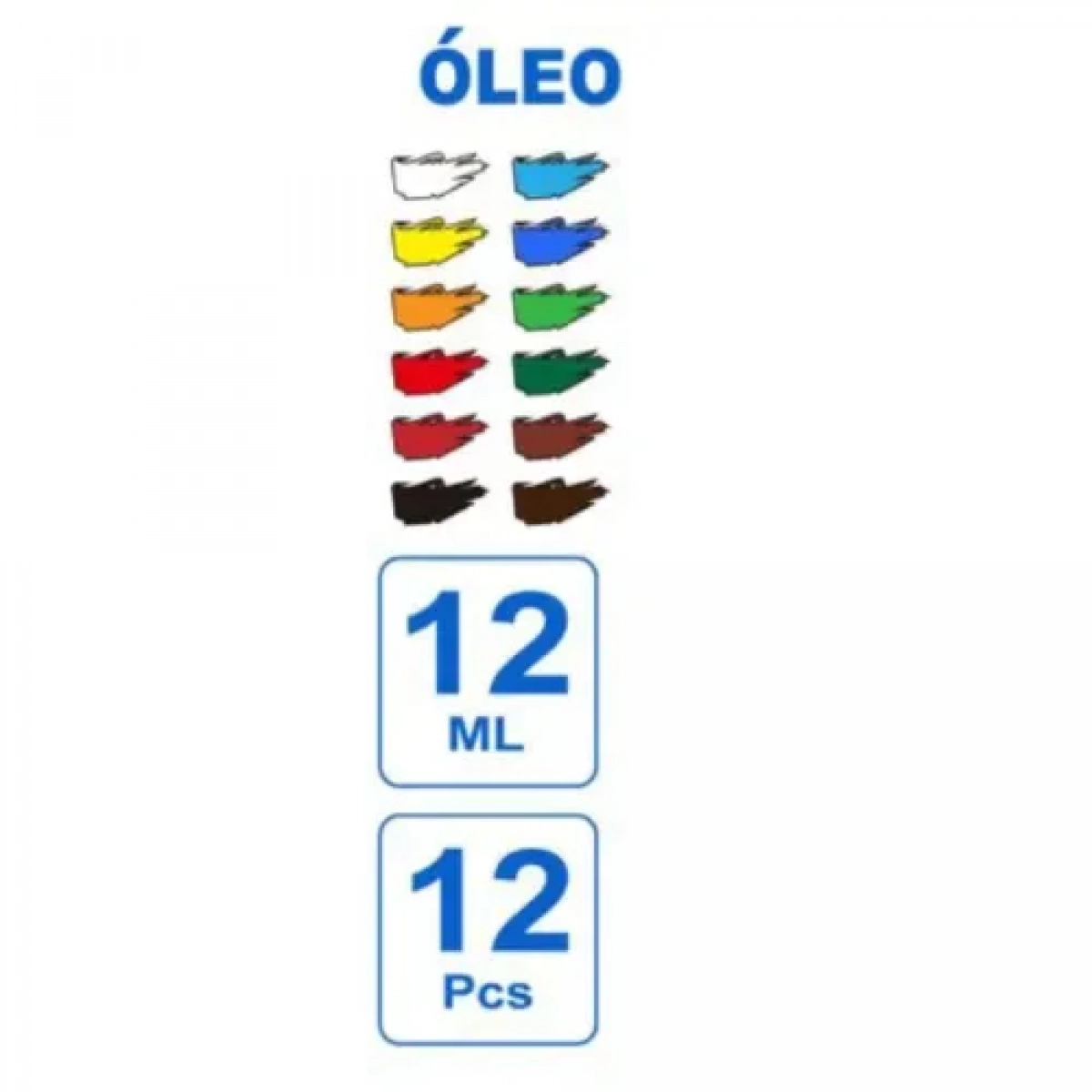 Χρώματα Λαδιού σε 12 Διαφορετικά Χρώματα 12ml Stelan 689106