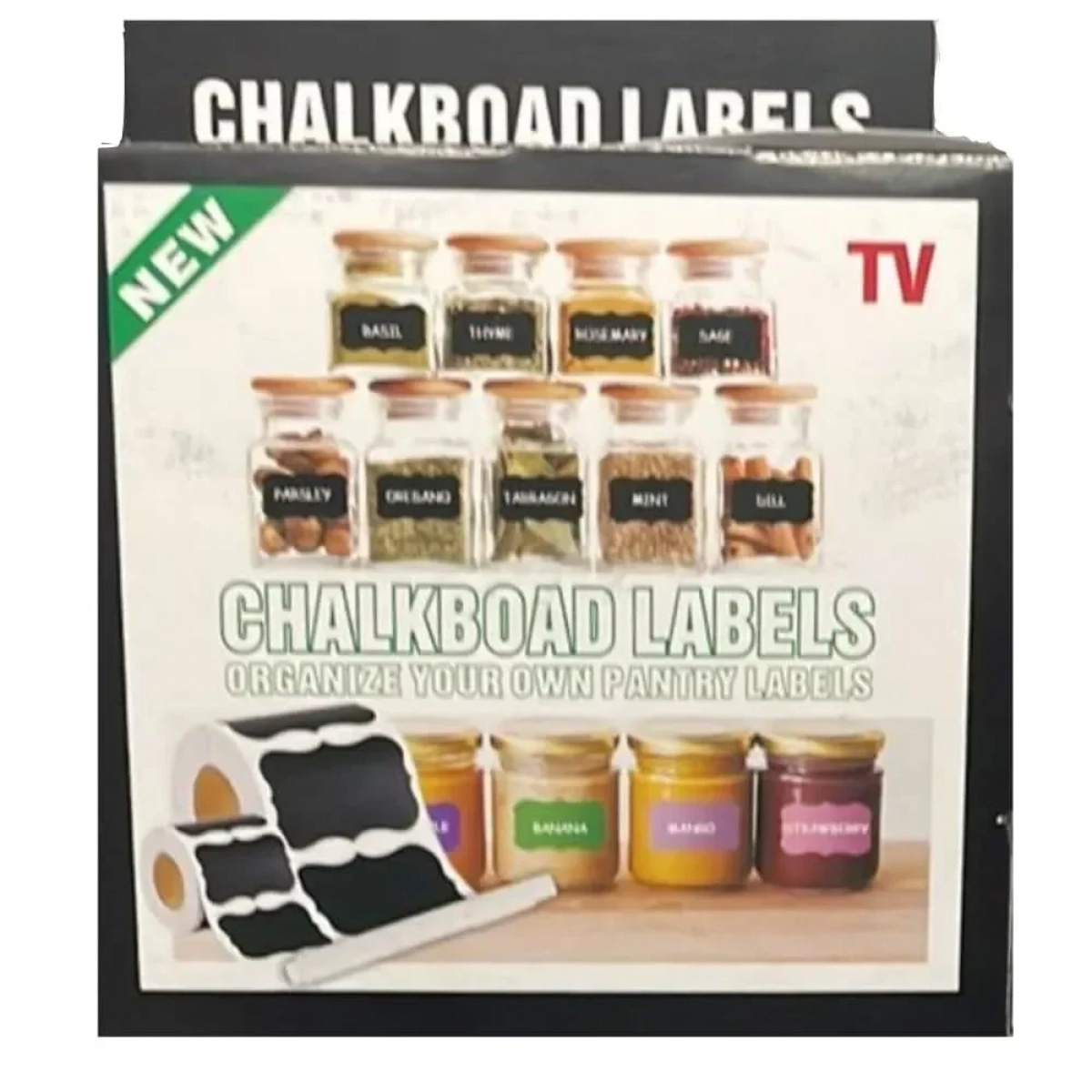 360 τμχ Stick Ετικέτες για Βαζάκια - Chalkboard Labels - Photo4
