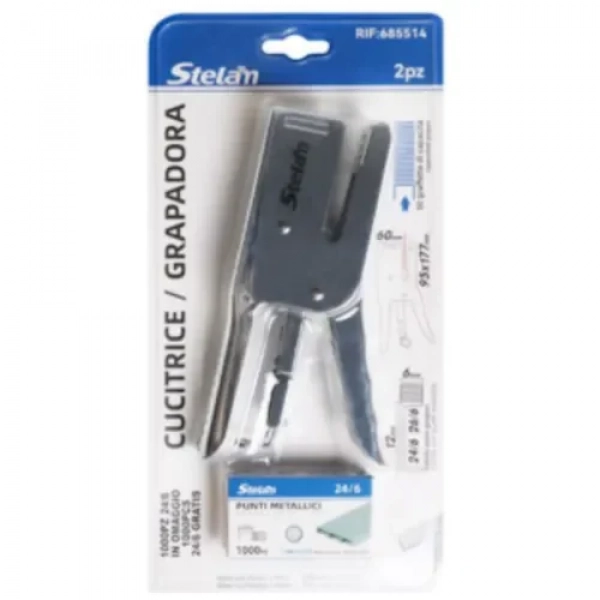 Συρραπτικό Χειρός 18cm & Σύρματα 24/6 Stelan 685514
