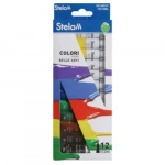 Ακρυλικά Χρώματα σε 12 Διαφορετικά Χρώματα 12ml Stelan 689107