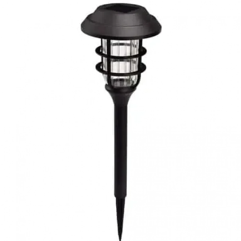 Ηλιακό Διακοσμητικό Φωτιστικό Κήπου LED "Ring" 12x42 cm σε Μαύρο Χρώμα Ε-1011