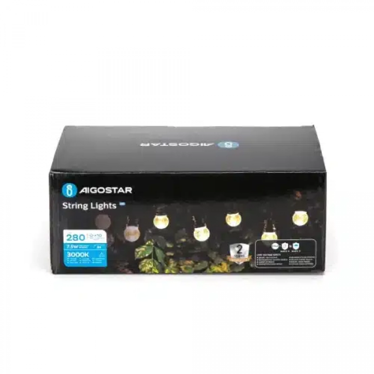 LED Γιρλάντα String Light με Θερμό Λευκό Φωτισμό 8m 3000K IP44 10xLED Aigostar