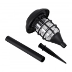 Ηλιακό Διακοσμητικό Φωτιστικό Κήπου LED "Ring" 12x42 cm σε Μαύρο Χρώμα Ε-1011