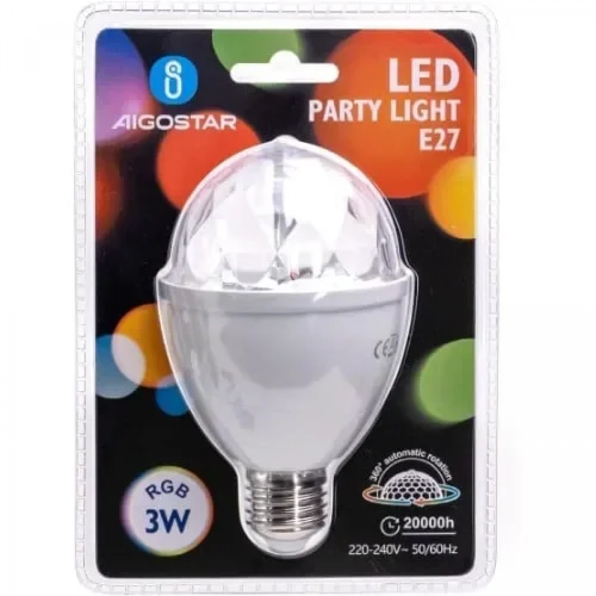 Διακοσμητικός Λαμπτήρας LED RGB E27 3W Aigostar