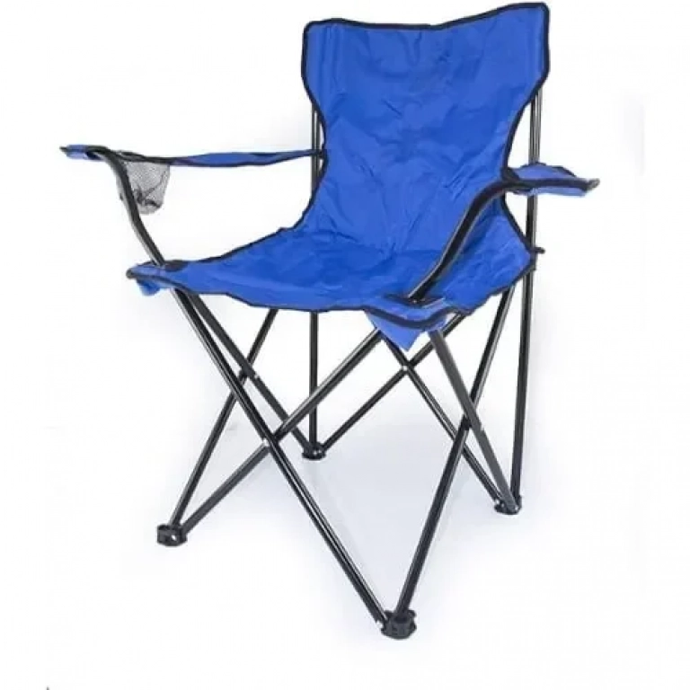 Πτυσσόμενο Φορητό Καρεκλάκι Παραλίας / Camping 80x48x48 cm Μπλε HY-8020