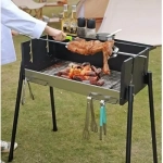 Ψησταριά Μπάρμπεκιου με κάρβουνο 77.5x71x122cm σε Μαύρo Χρώμα K-601