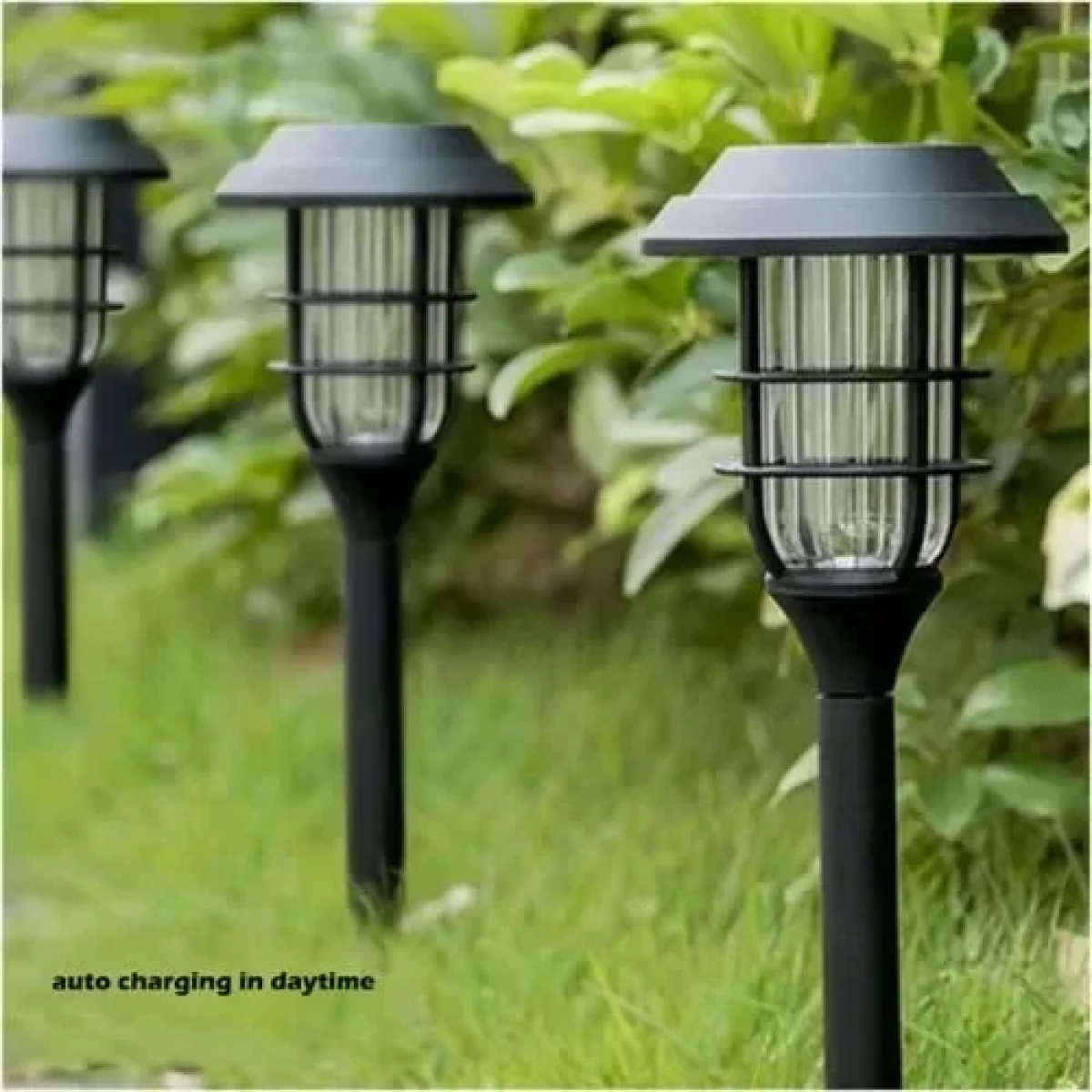 Ηλιακό Διακοσμητικό Φωτιστικό Κήπου LED "Ring" 12x42 cm σε Μαύρο Χρώμα Ε-1011