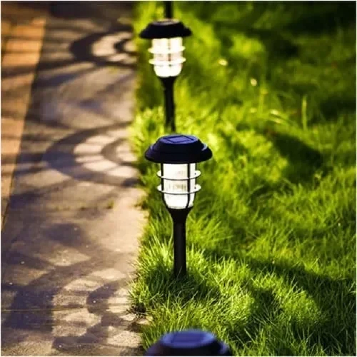 Ηλιακό Διακοσμητικό Φωτιστικό Κήπου LED "Ring" 12x42 cm σε Μαύρο Χρώμα Ε-1011