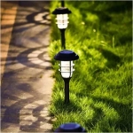 Ηλιακό Διακοσμητικό Φωτιστικό Κήπου LED "Ring" 12x42 cm σε Μαύρο Χρώμα Ε-1011