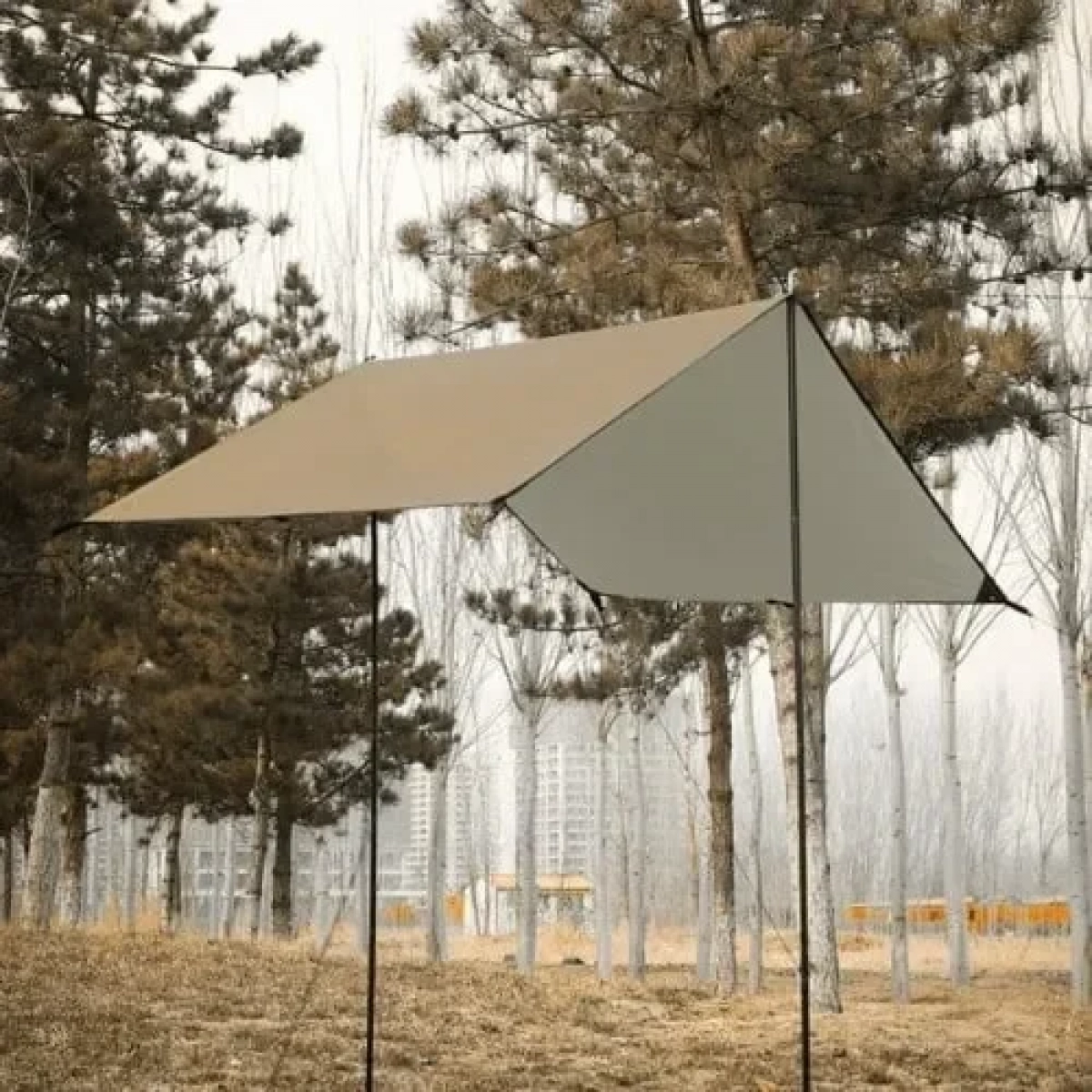 Αδιάβροχη Τέντα Μουσαμά με 2 στύλους 3x4m Camping Big Conopy Tent SDS-21324