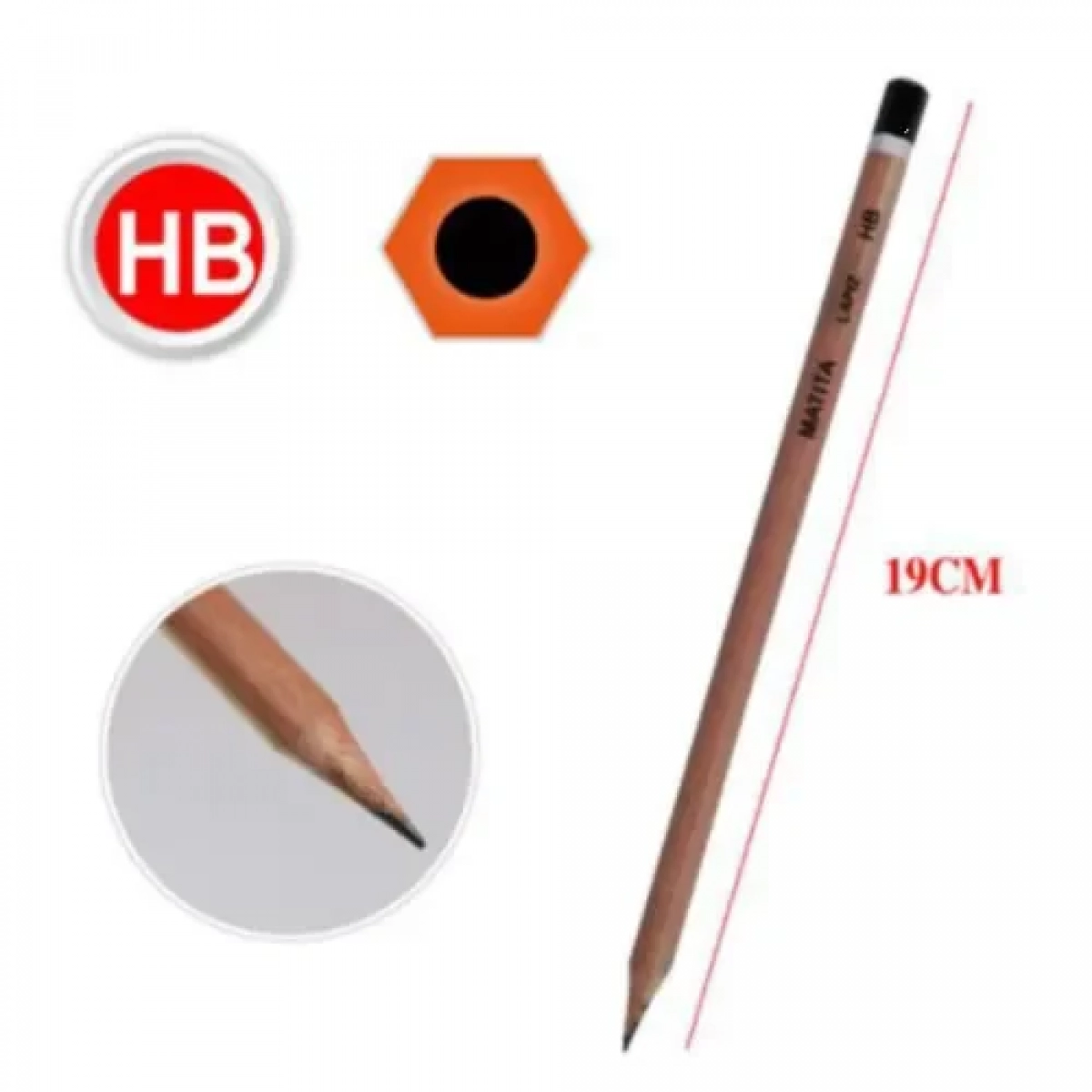 Μολύβια HB 19cm Σετ 3 τμχ Stelan 688860