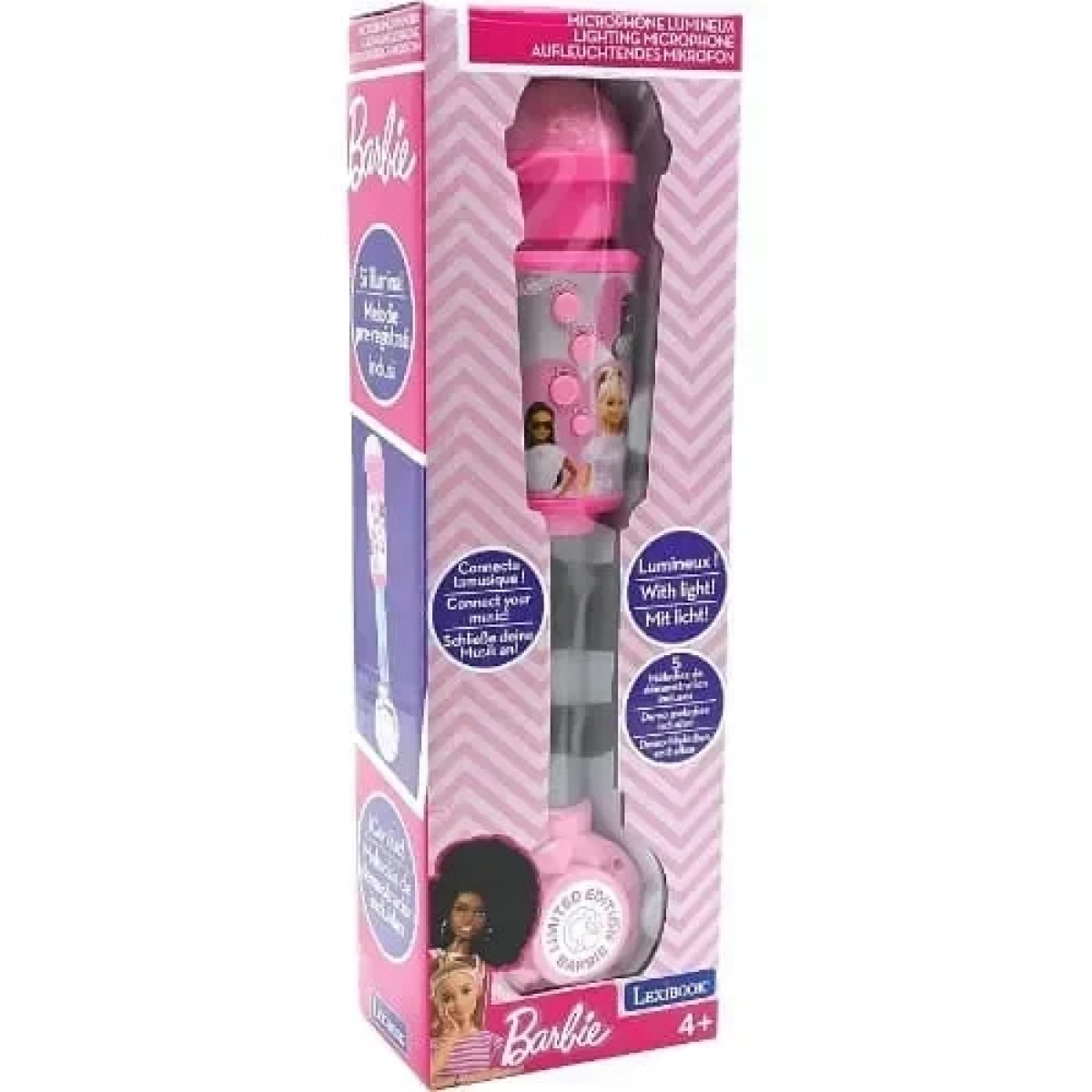 Lexibook Μικρόφωνο Barbie με μοντέρνο φωτισμό και ηχείο MIC90BB