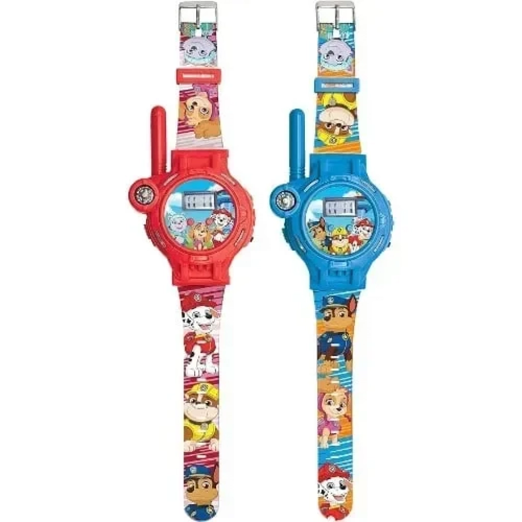 Σετ Ρολόγια - Walkie Talkies Paw Patrol με Εμβέλεια έως 200m με Φακό & Πυξίδα Lexibook DMWTW1PA