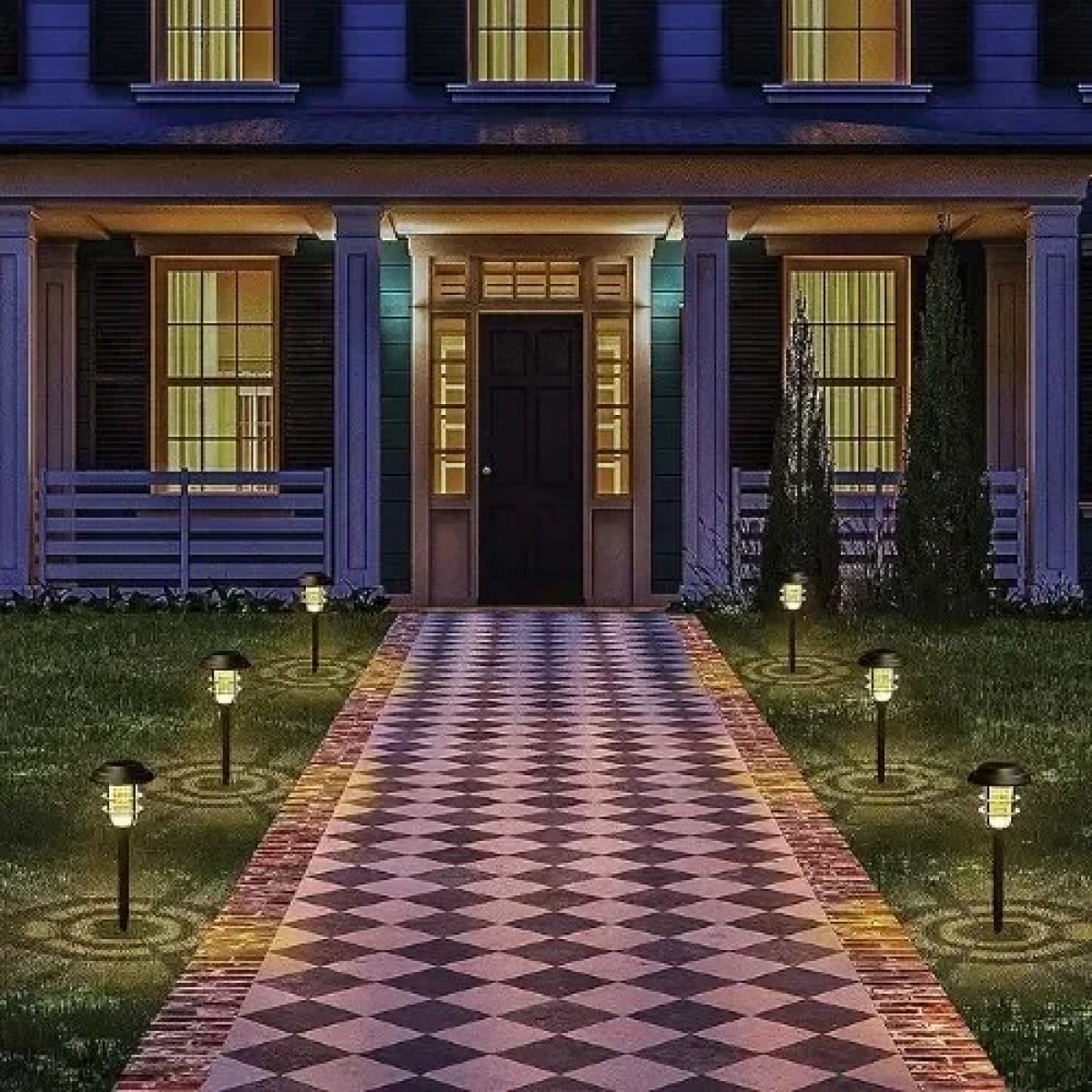 Ηλιακό Διακοσμητικό Φωτιστικό Κήπου LED "Ring" 12x42 cm σε Μαύρο Χρώμα Ε-1011