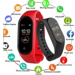 Smart Band Ρολόι με Bluetooth – M4 – OEM, σε κόκκινο χρώμα