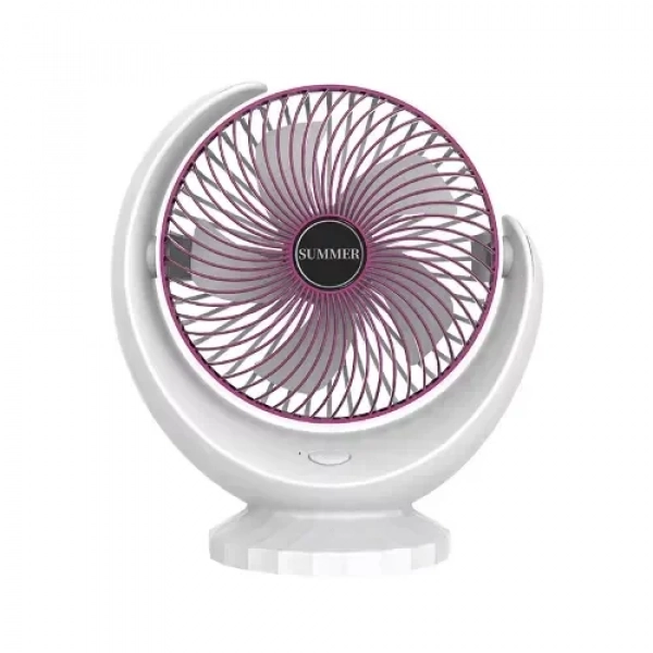 Μίνι Ανεμιστηράκι 5W 6'' Λευκό-ροζ XFS-06