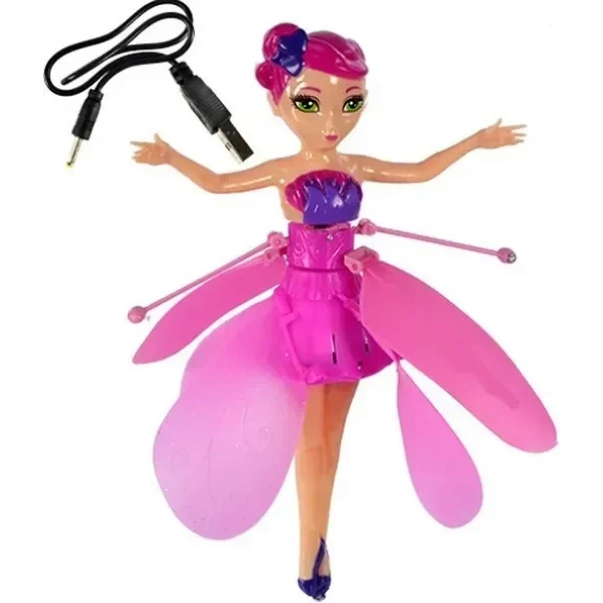 Λαμπάδα Κούκλα υπτάμενη νεράιδα Beautiful Flying Fairy Doll 8018 Ροζ - Image 3