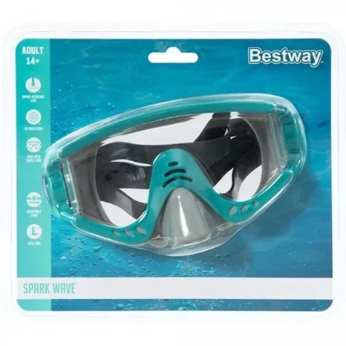 Μάσκα Θαλάσσης Spark Wave 14+ σε Τιρκουάζ Χρώμα Bestway 22044