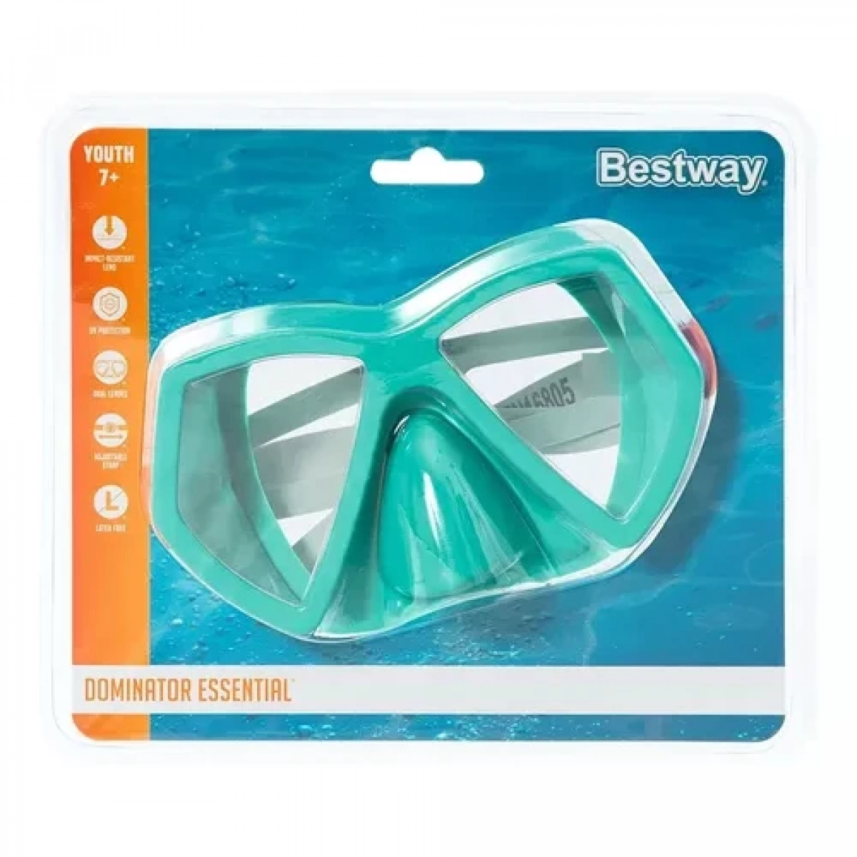 Μάσκα Θαλάσσης Σιλικόνης Dominator Essential 7+ Τιρκουάζ Bestway 22059