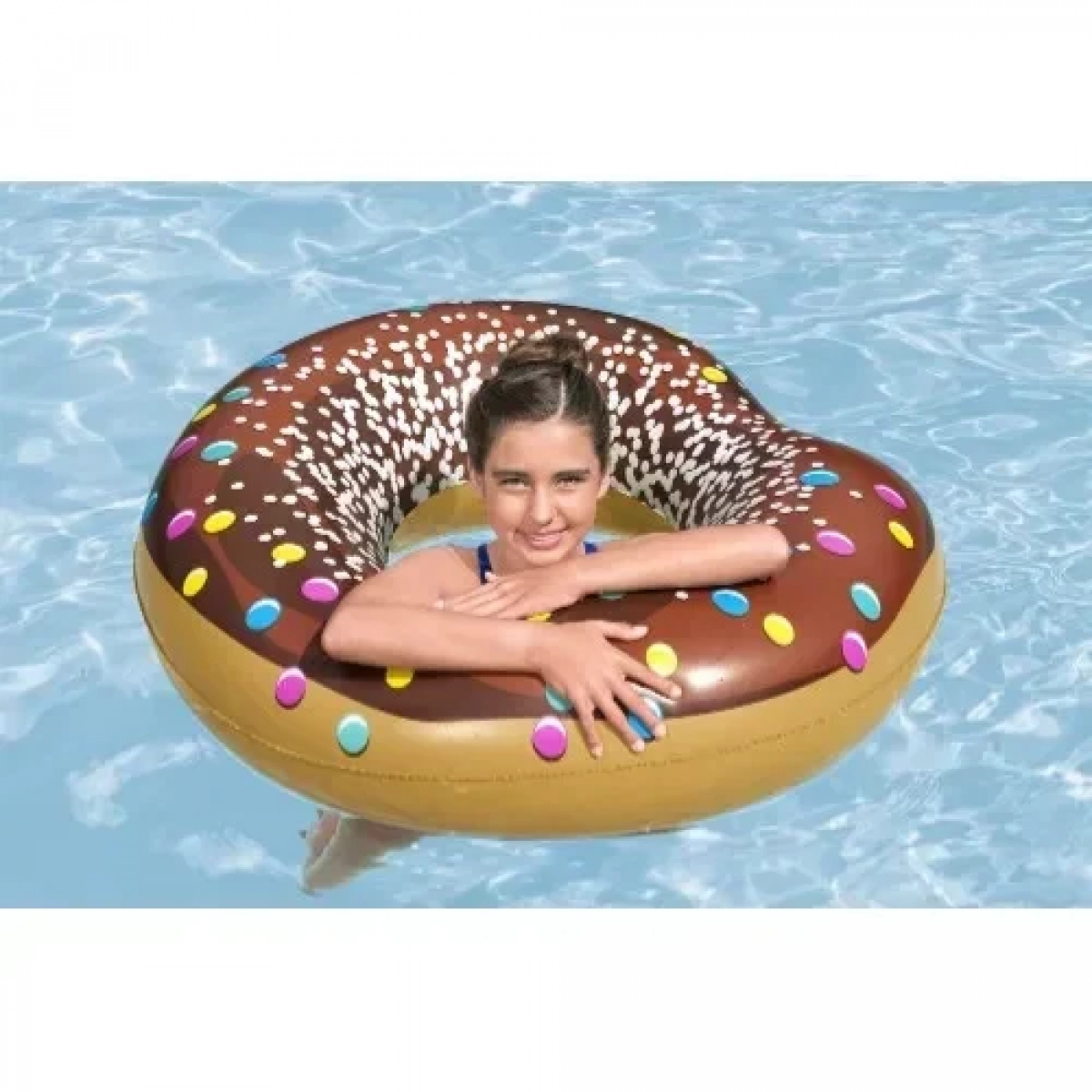 Φουσκωτή Σαμπρέλα Θαλάσσης Donut σε Καφέ Χρώμα 107cm 12+ Bestway 36118