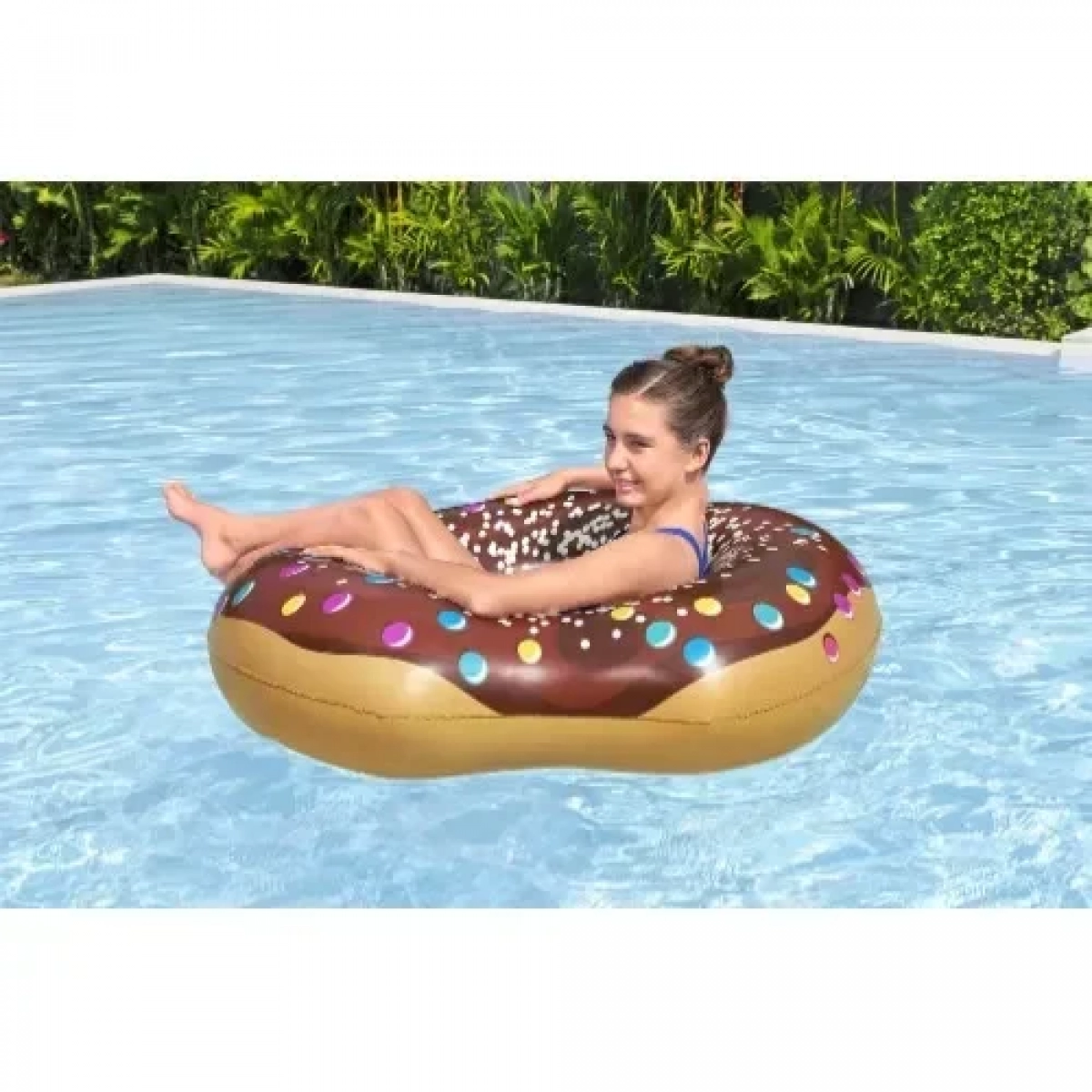Φουσκωτή Σαμπρέλα Θαλάσσης Donut σε Καφέ Χρώμα 107cm 12+ Bestway 36118