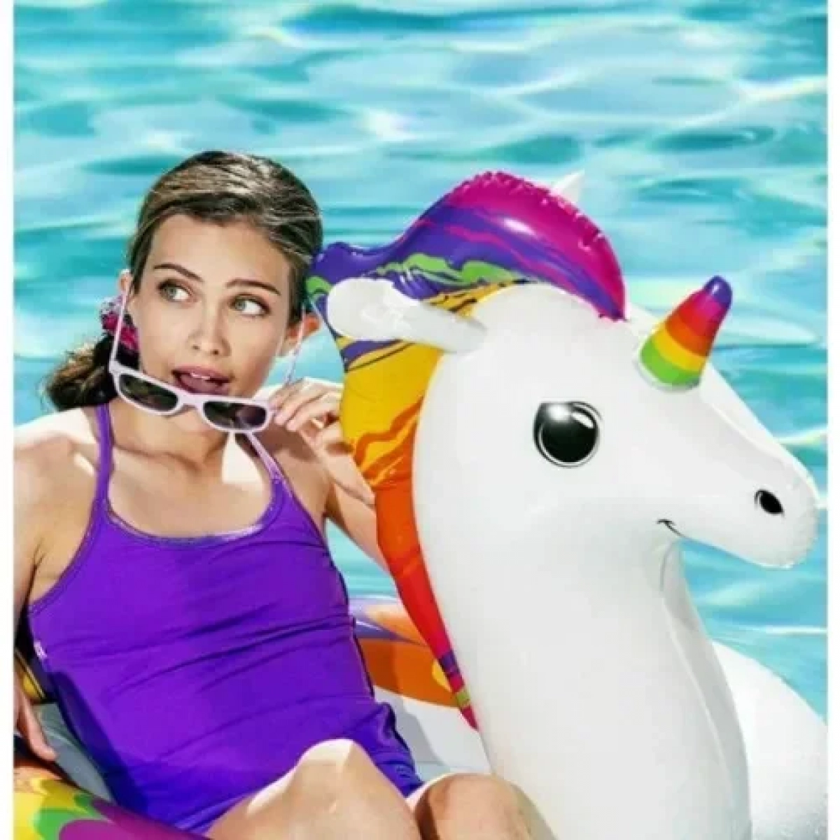 Bestway 36159 Παιδική Φουσκωτή Σαμπρέλα Θαλάσσης Unicorn Λευκή 119εκ.