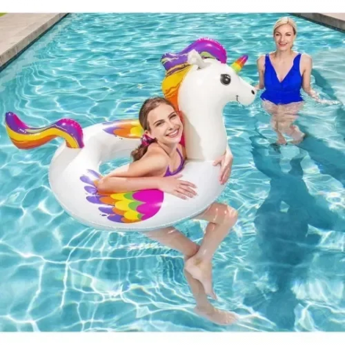 Bestway 36159 Παιδική Φουσκωτή Σαμπρέλα Θαλάσσης Unicorn Λευκή 119εκ.